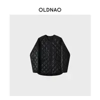 【OLDNAO】品牌订单线菱形切割绵羊皮夹棉廓形圆领外套-MT-BW702