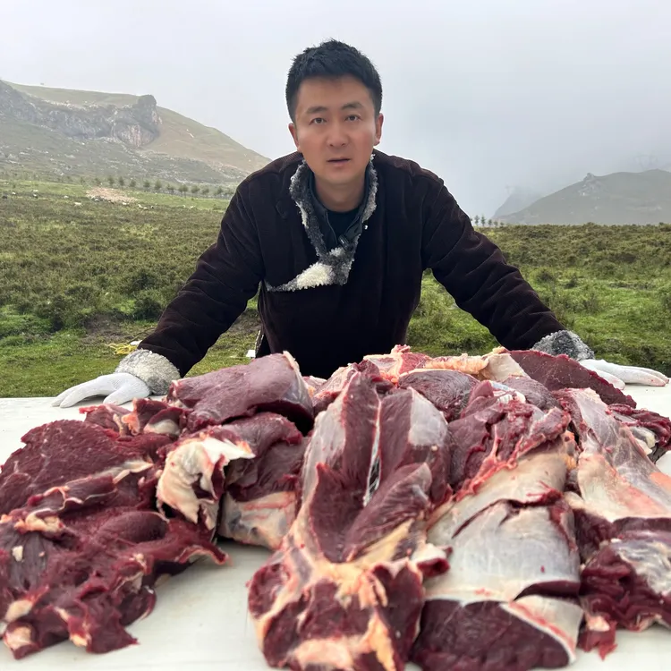 【福利大块肉】青藏高原正宗牦牛肉 大块牛腿肉4斤