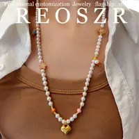 Reoszr/洛恣 铜合金项链 【阑珊】复古珐琅彩小众施家高亮珠项链