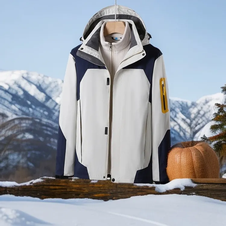 秋冬户外冲锋衣三合一两件套可拆卸防风防水登山服进藏外套男女