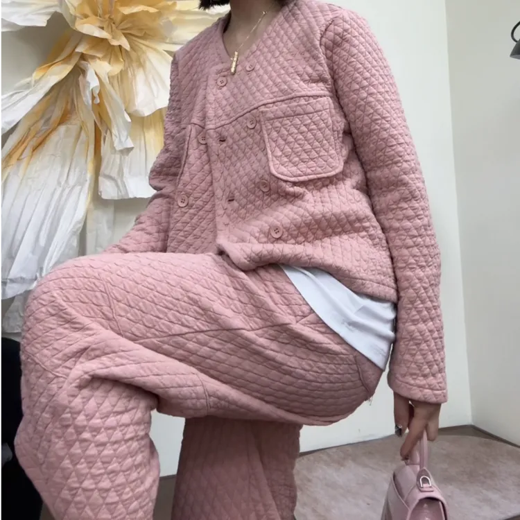 museguhui/木色古汇2456#压格面气质女士时尚秋冬春秋休闲裤