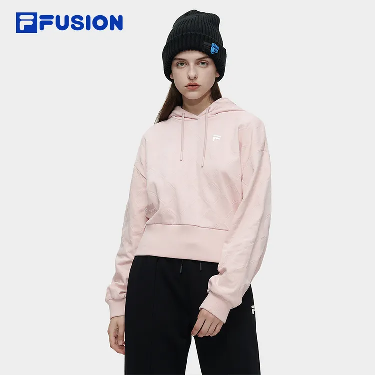 FILA斐乐运动卫衣女装春季潮流时尚宽松连帽休闲上衣T11W345208F