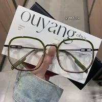 景拓新款百搭多边超轻潮流蓝光韩版大框复古时尚眼镜近视18090