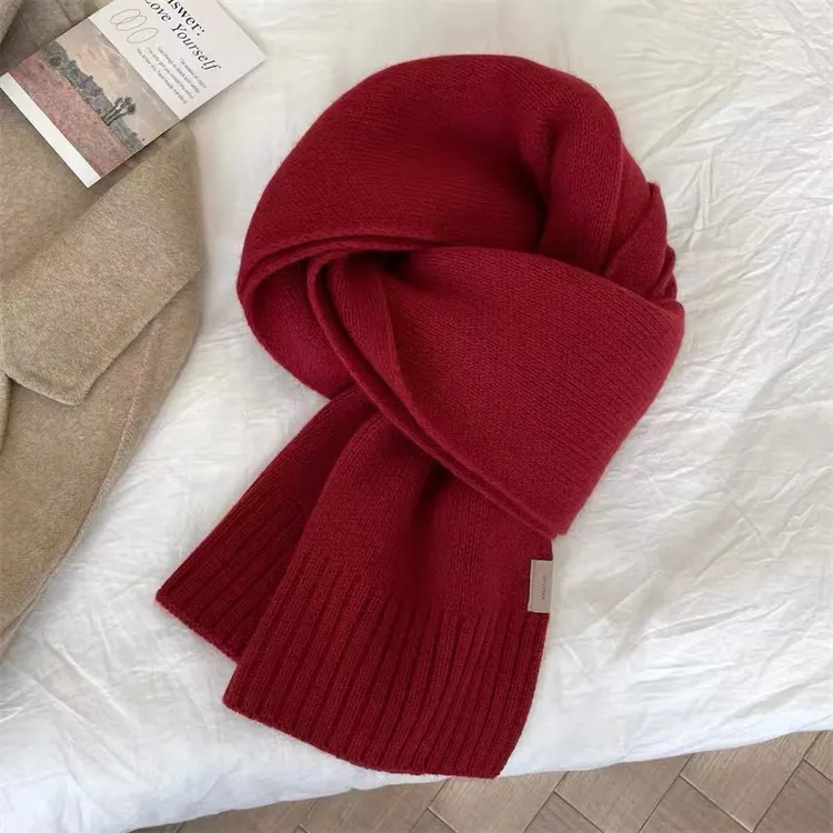 高阶版~澳洲全羊毛围巾女冬季情侣款针织围脖保暖送礼纯色百搭