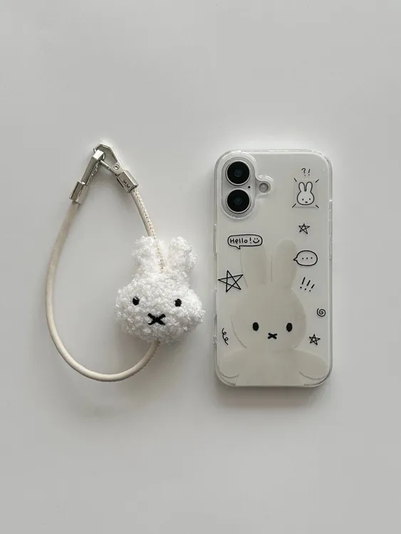 可爱米菲兔适用苹果15手机壳iPhone14新款13promax全包12女11软16
