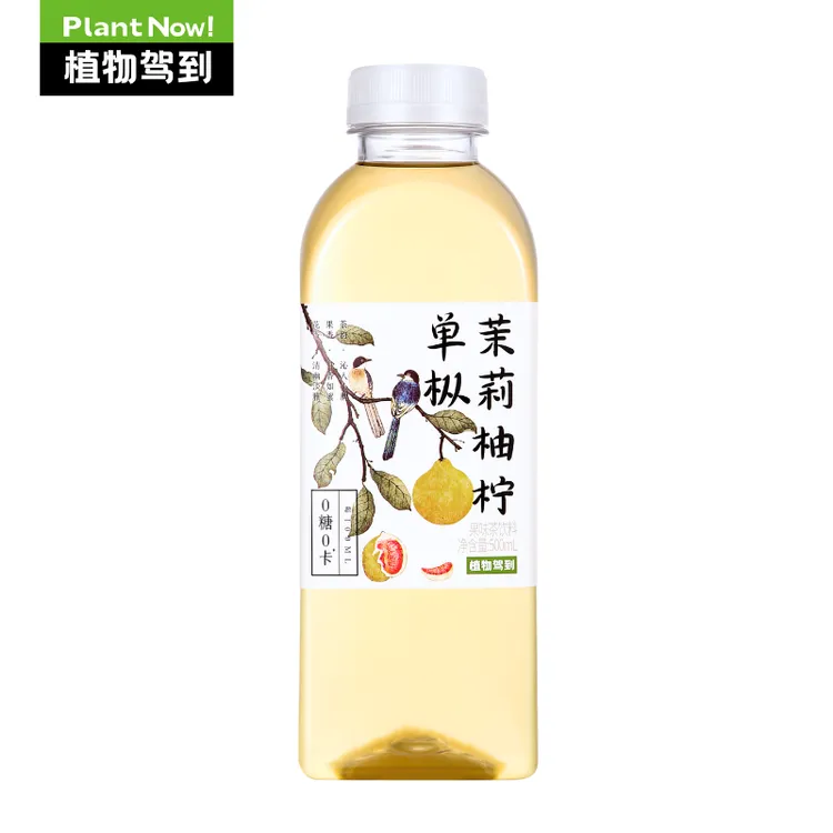 植物驾到茉莉柚柠单枞500ml*5*9*15瓶果味茶饮料整箱休闲饮品