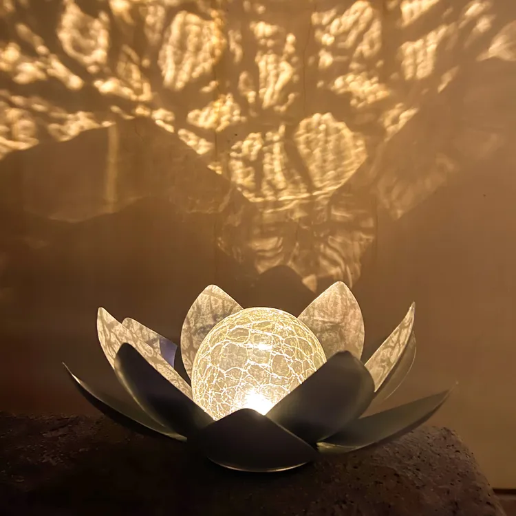 漫选太阳能莲花灯户外免打孔别墅庭院花园简约装饰景观氛围地插灯