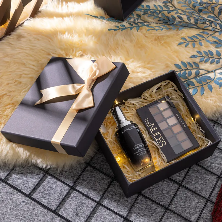 礼物盒送男生礼物包装盒礼品盒生日盒子黑色高级感口红礼盒空盒