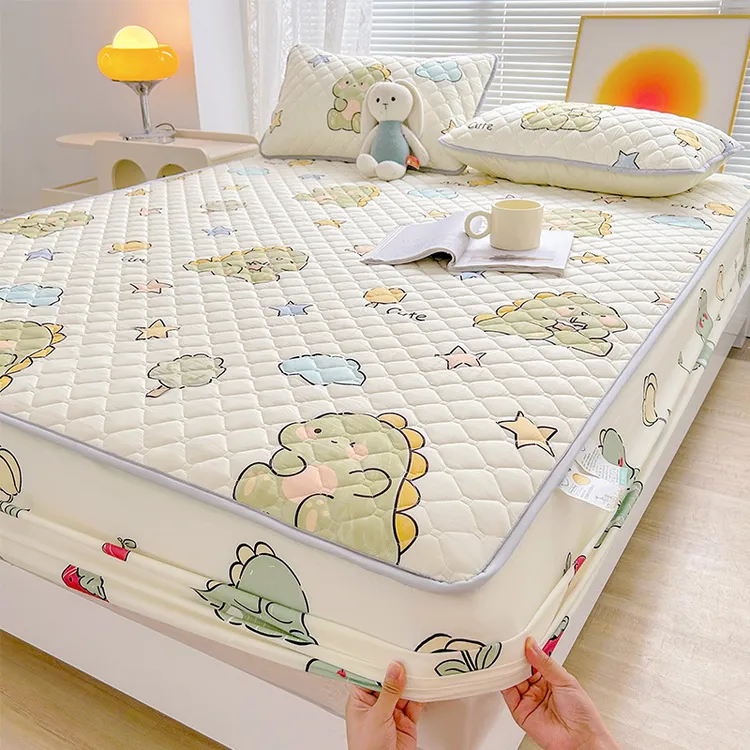 夹棉床笠保护罩单件透气防滑床罩套四季通用1.5米1.8六面全包正品