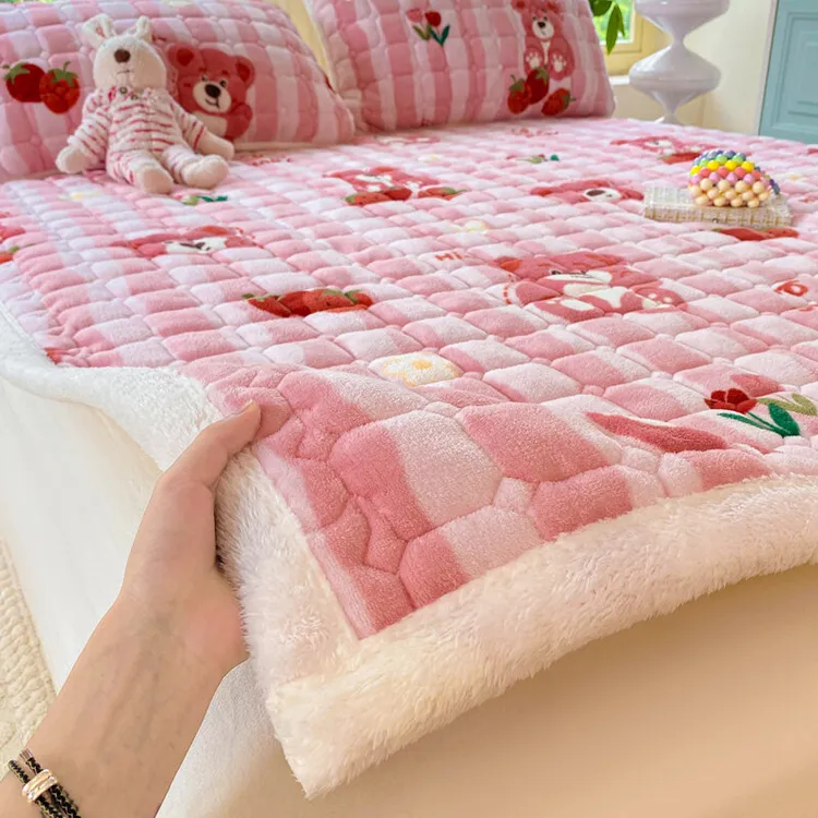 加厚保暖冬季牛奶绒床垫软垫家用床褥子学生宿舍单人垫背垫子防滑