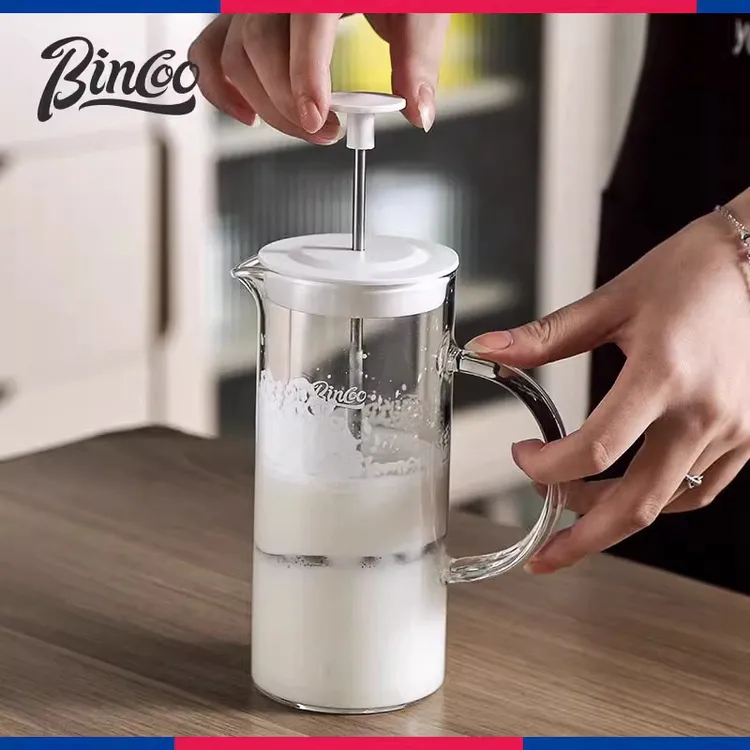 Bincoo手冲咖啡意式咖啡机拉花手动奶泡器提取滤压壶耐热器具