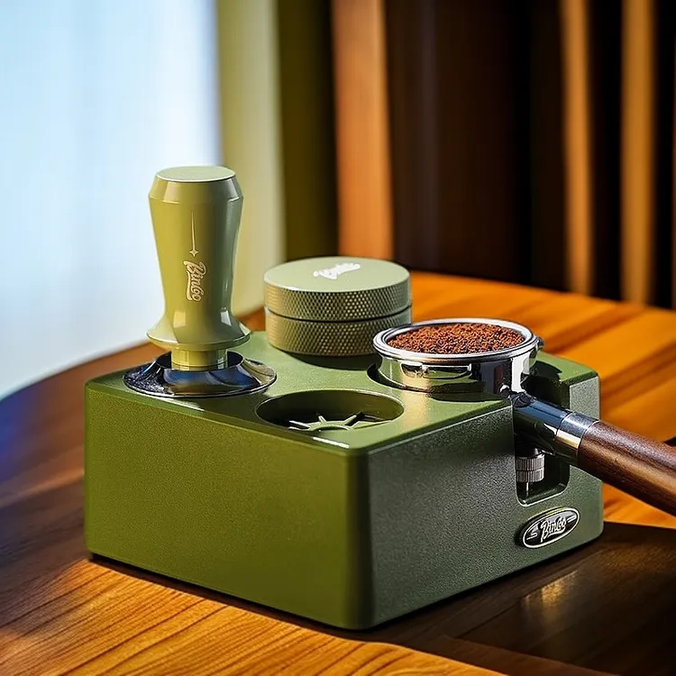 Bincoo意式家用咖啡布粉器底座多功能收纳压粉器手柄锤置物座器具