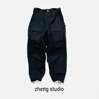 #567-小众设计 拼接工装裤