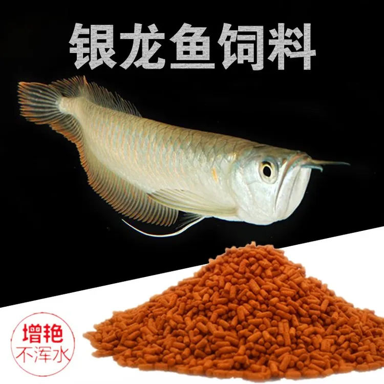 七彩银龙鱼饲料红龙鱼金龙鱼小龙鱼鱼食通用型热带鱼上浮颗粒鱼粮