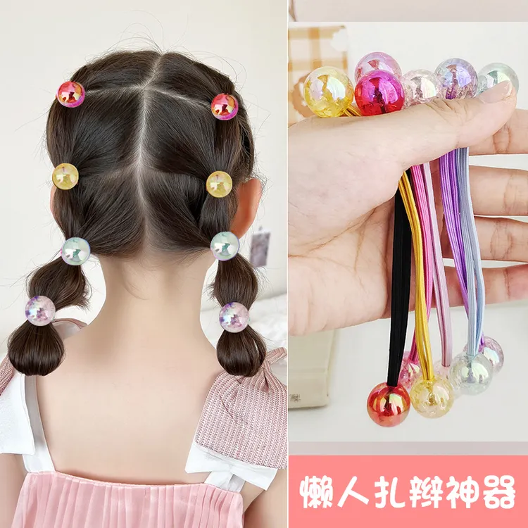 彩色小皮筋儿童可爱发饰头绳发圈发绳女童彩色小皮筋儿童可爱发饰