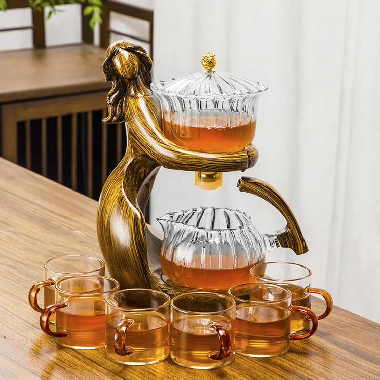 家用整套懒人自动茶具套装高端全套2025新款磁吸出水泡茶神器茶壶