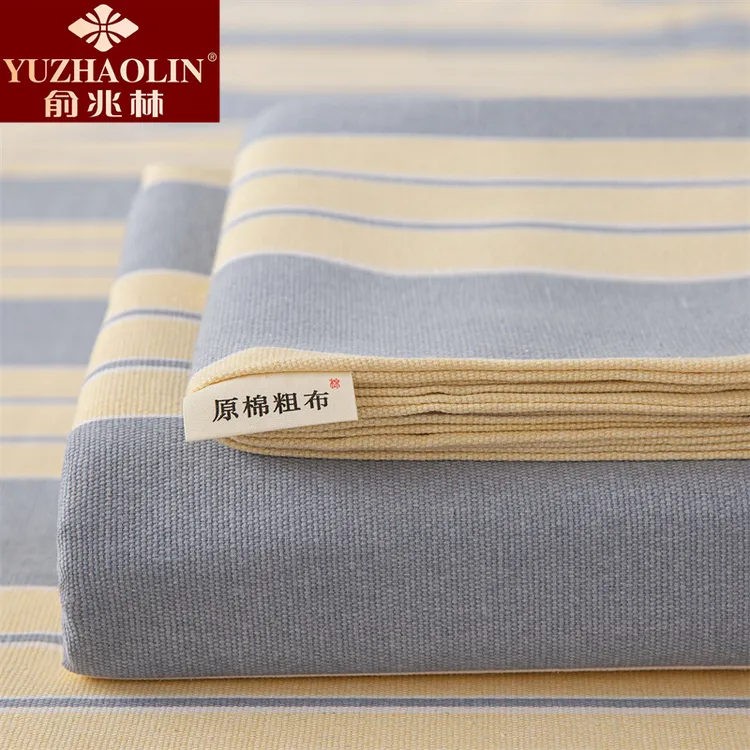 俞兆林老粗布床单单件100%全棉纯棉可裸睡网红单人被单枕套三件套