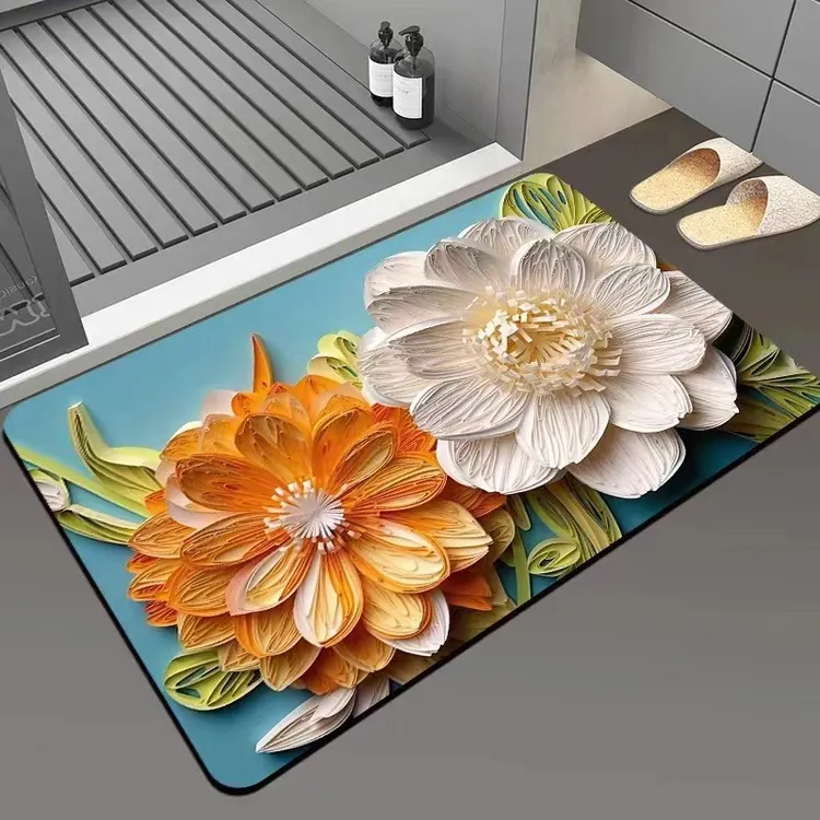 厨房吸水硅藻泥沥水垫杯垫吸水防滑地垫卫生间垫子浴室吸水地垫