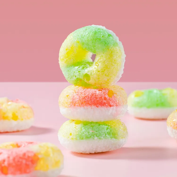 小鹤同学 冻干糖橡皮糖水果味儿童零食网红宝宝糖果酥脆网红糖果