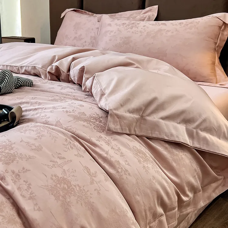 路约威格床品长绒棉全棉四件套纯棉床单提花被套被单简约学生被罩