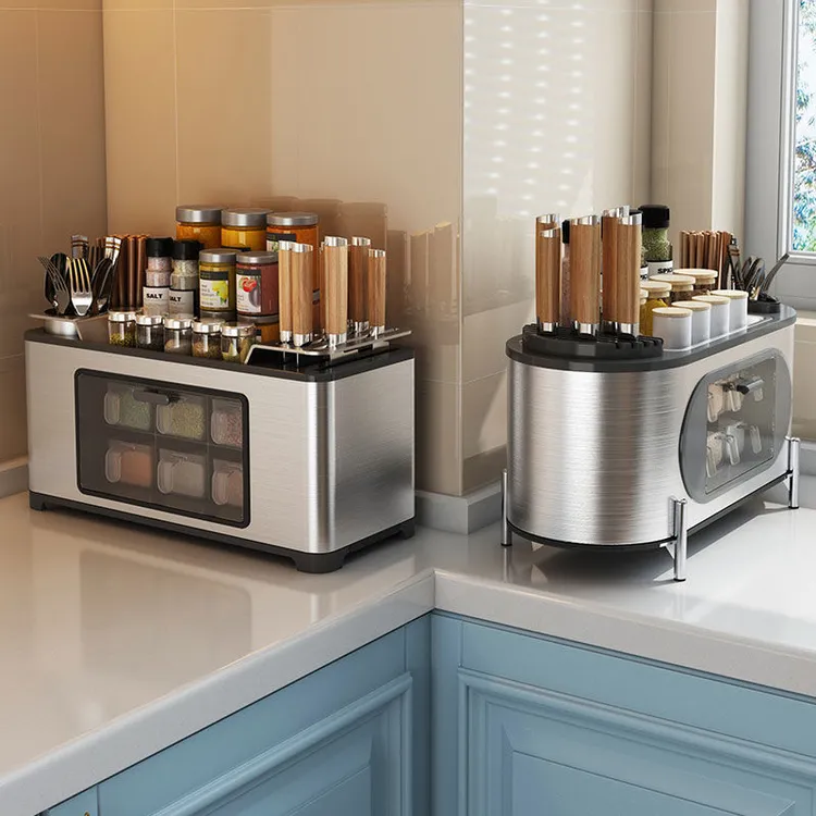 厨房置物架收纳盒刀架调料盒新款用品大全筷子收纳筒神器用具架子