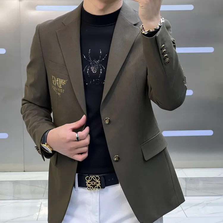 男士新款秋冬季时尚潮流修身百搭帅气小西装韩式西装韩版西装男帅