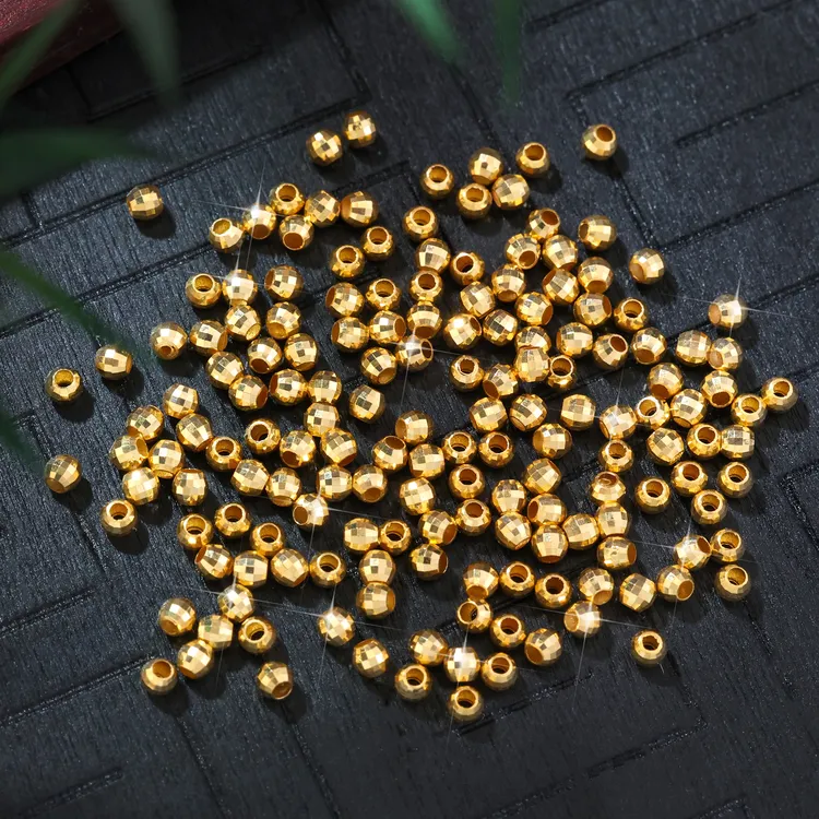 【金豆】18K金爆闪珠蹦迪珠小金珠散珠手链项链DIY配件（多样性发一）