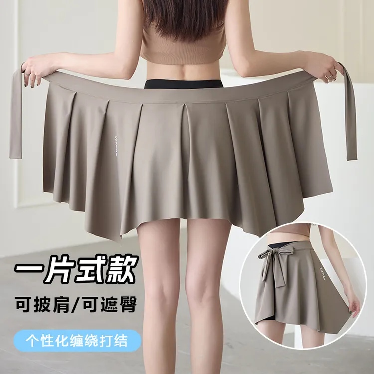 新春鲨鱼裤穿搭屁帘瑜伽裙一片裙打底遮挡防尴尬运动健身小裙跑步