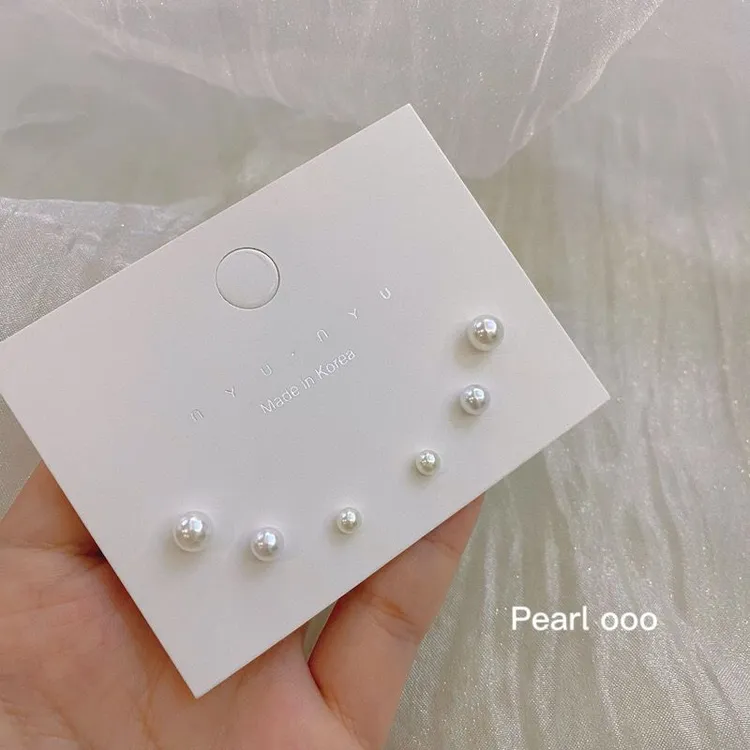 合金耳饰 气质正圆小珠珠耳钉女迷你养耳洞耳环简约防过敏ins耳饰