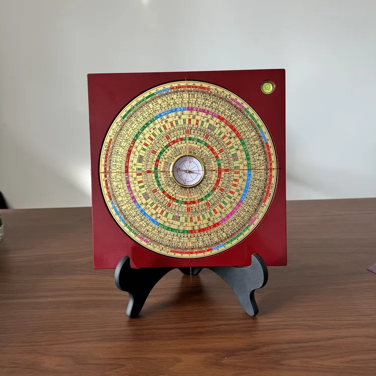 财慧阁 8寸48吉格立向三合罗盘 8/4/单激光盘铜面高精度专业盘