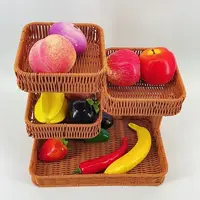 C15棕色多层水果收纳水果篮置物架