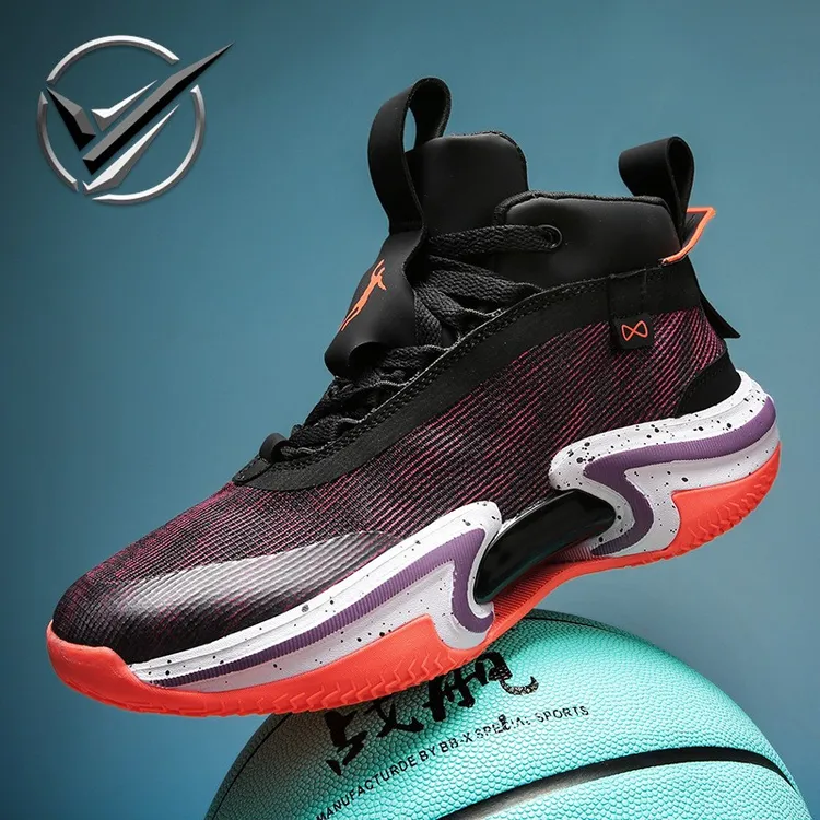 男鞋子批发夏季跑步运动鞋时尚百搭潮鞋减震耐磨实战摩擦声篮球鞋