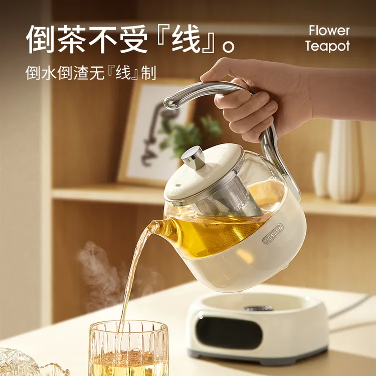 德世朗玲珑花茶壶小型恒温多功能家用保温大容量全自动