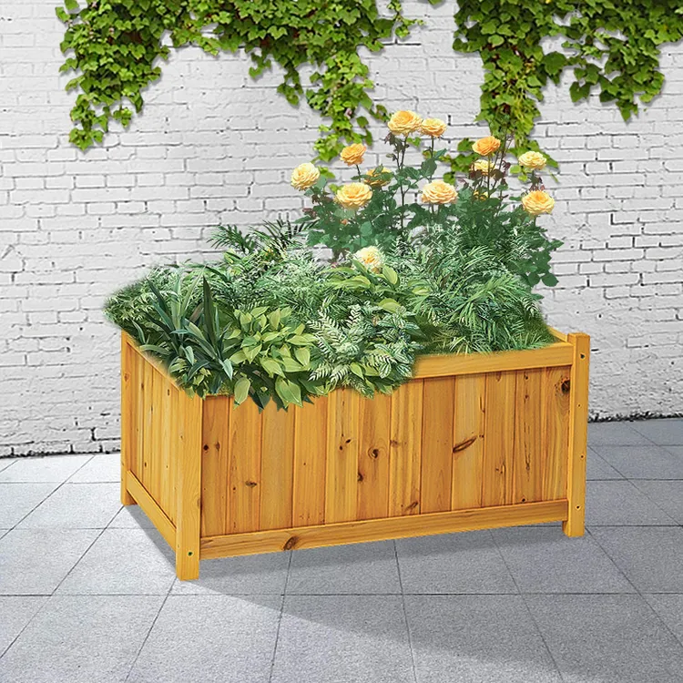 庭院阳台长花箱种植户外花种菜养绿植防腐木室内外园艺种植槽耐用