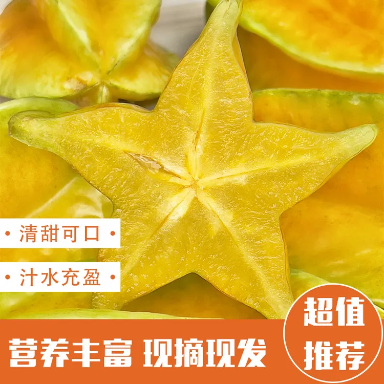 福建漳州下河树上熟杨桃清甜多汁3斤/4.5-5斤送酸梅粉