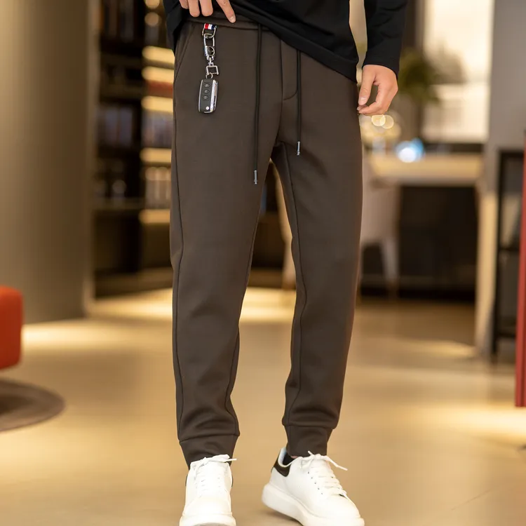 香港品牌冬季新款休闲裤时尚百搭加厚保暖宽松运动弹力潮流1210