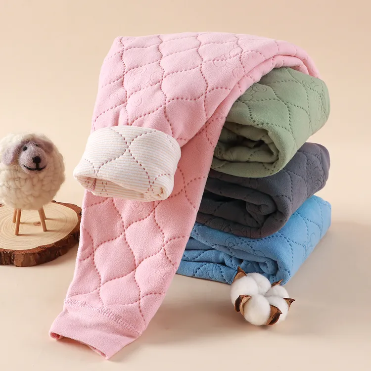 【蚕丝羊毛加厚棉裤校服神器】儿童保暖裤子秋冬三层夹棉裤内穿打底