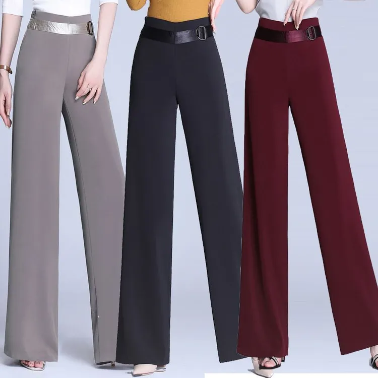 【2025秋冬新款】长裤时尚显瘦直筒阔腿裤百搭休闲裤高腰8.5寸脚口