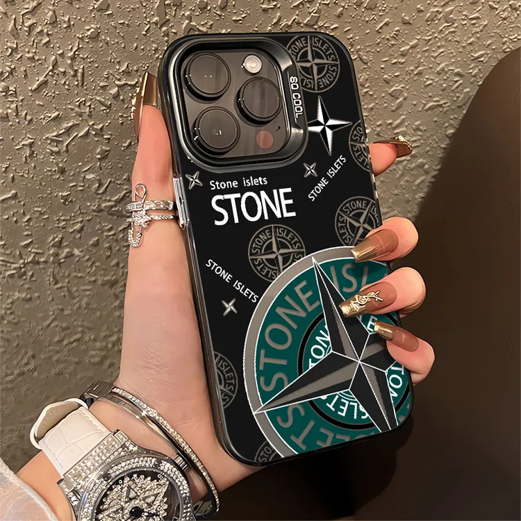 适用于iPhone13华为OPPO小米VIVO高颜值时尚彩银壳手机壳KA0221