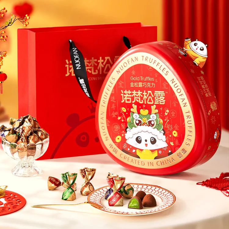 诺梵金松露巧克力可可脂年货礼物舞龙款500g（2024）