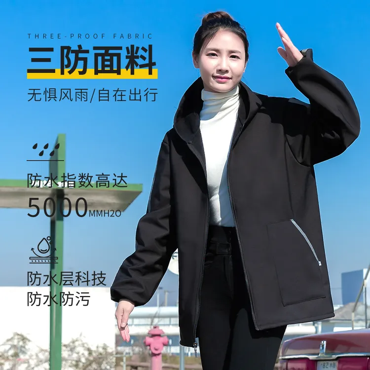 时尚爆款加厚防水罩衣加绒保暖围裙御寒锁温抗风工作服可定制男女