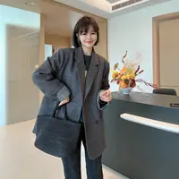 冬季中长款内胆羽绒高级设计感毛呢西装外套