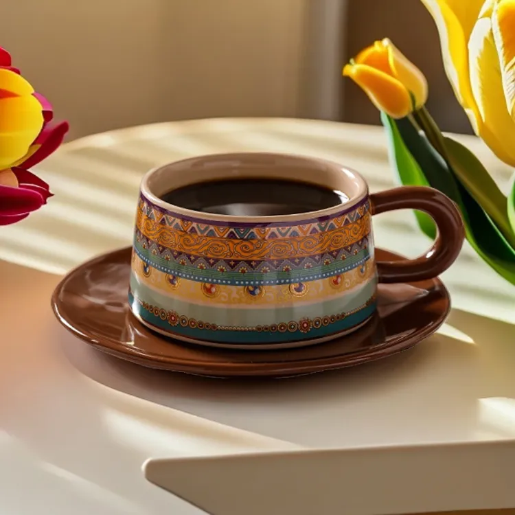 可可西里厨房早餐杯云南咖啡杯高档精致高颜值网红咖啡杯轻奢复古