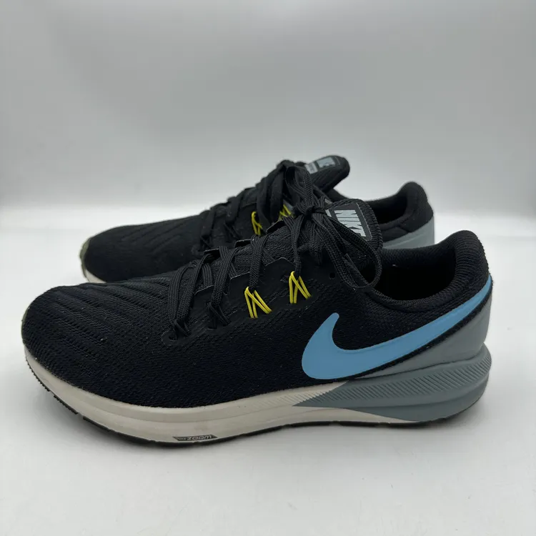 二手 42码 磨损 Nike Air Zoom Structure 22 跑鞋 黑蓝