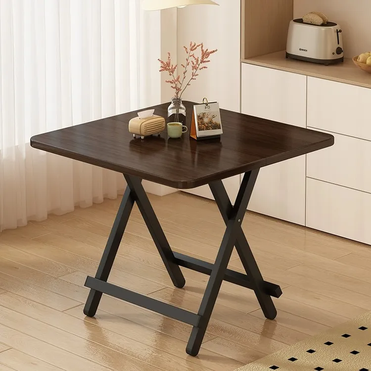 折叠餐桌家用小户型桌子简易出租屋吃饭桌正方形手多功能提便携式
