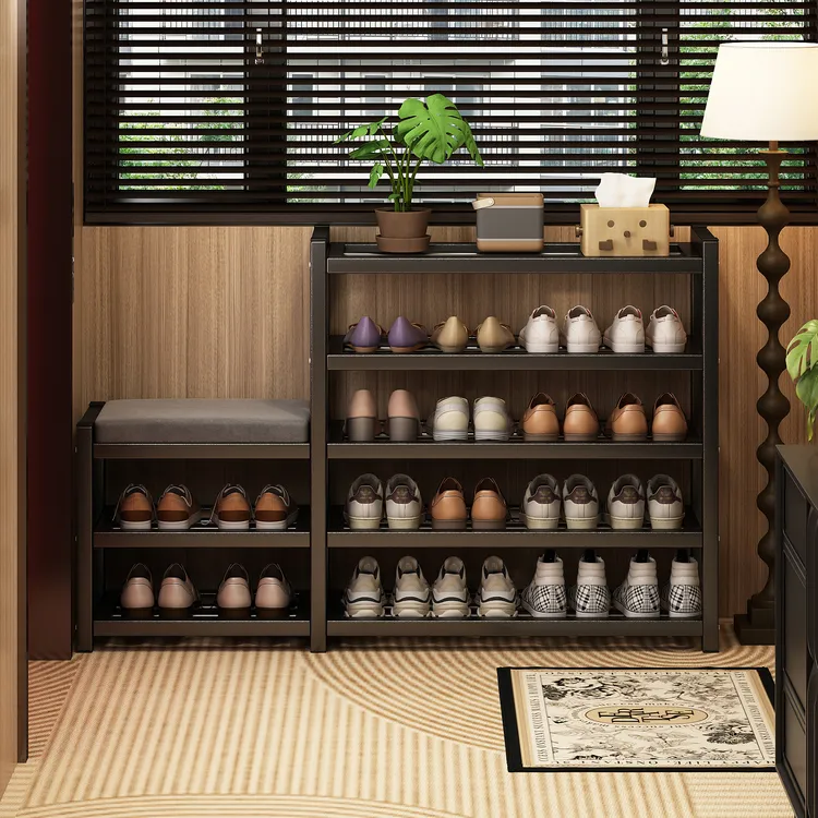 鞋架子家用门口多层出租房用不锈钢入户门外楼道过道鞋柜收纳神器