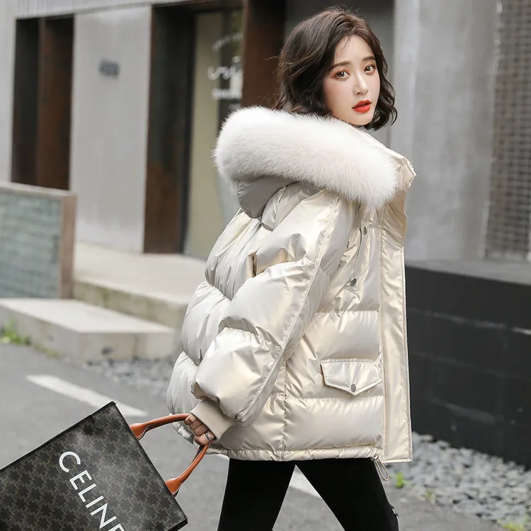 2023新款女装女士小个子棉服女棉服外套洋气时尚连帽加厚免洗