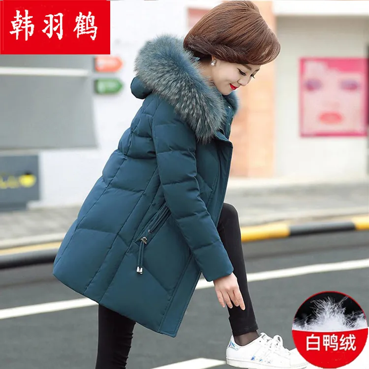 妈妈羽绒服中长款加厚50女士棉袄60中老年人奶奶棉衣冬季洋气外套
