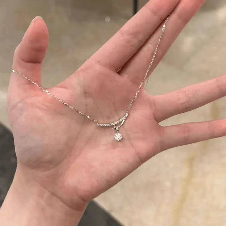 钛钢项链   星光陨落项链女气质ins小众设计高级轻奢锁骨链