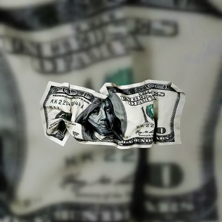 褶皱恶搞美元贴纸个性汽车贴纸遮挡划痕装饰摩托车电动车车贴贴画